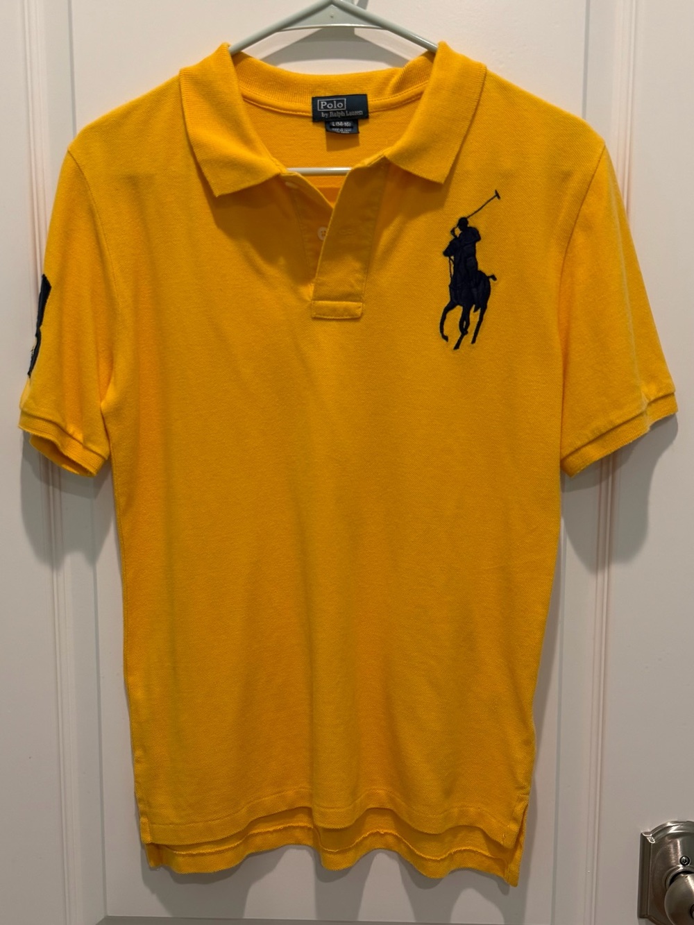 Polo Ralph Lauren Boy’s Yellow Big Pony Polo Shirt #3 Boys Size L (14-16)